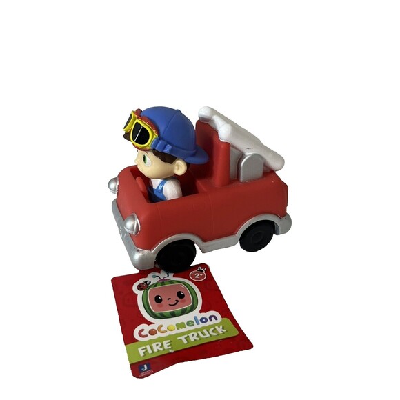 COCOMELON TomTom Fire Truck Free Wheeling Mini Figure Vehicle Toy Truck New - Picture 2 of 7